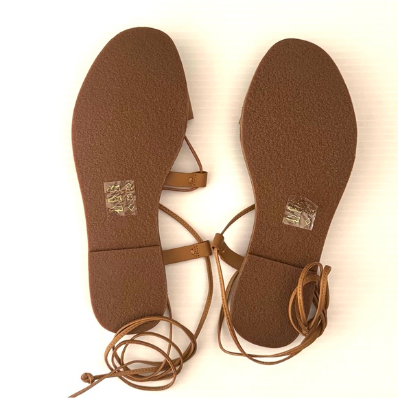 Madewell The Boardwalk Lace Up Sandal in Leather Size 7 - Picture 5 of 7